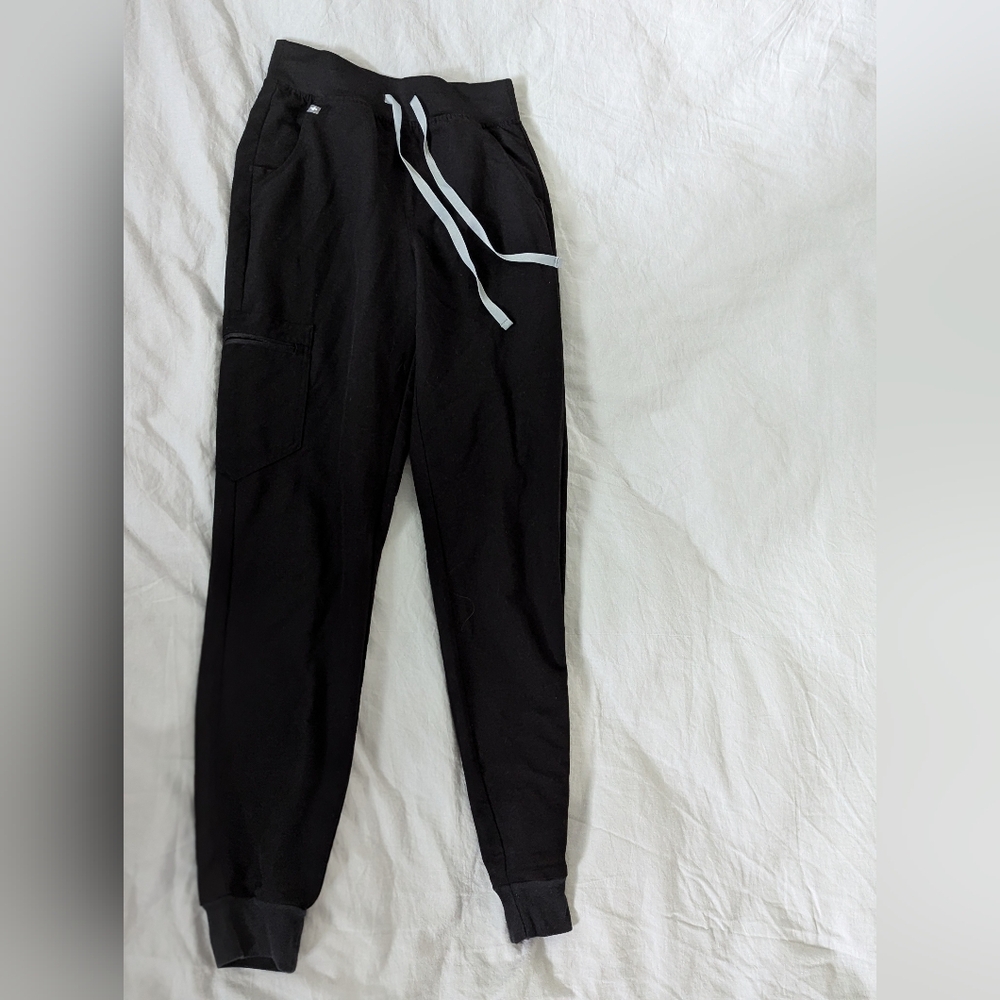 Figs Black High Rise Zamora Joggers scrub pants